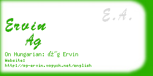 ervin ag business card